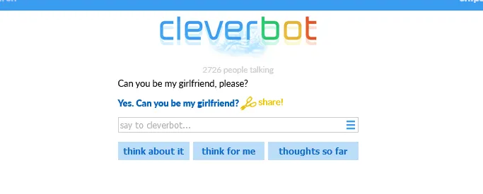 Cleverbot interface