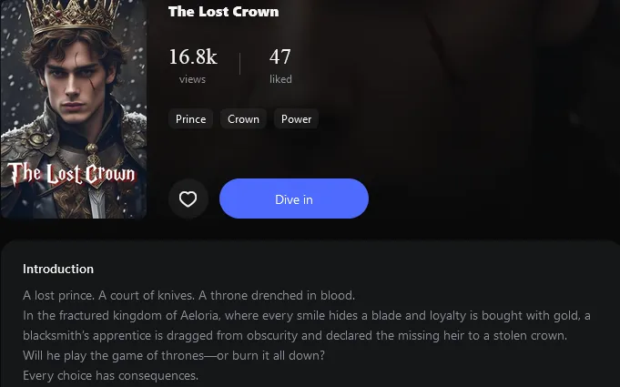 Joyland AI interface