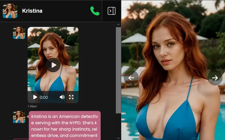 MakeGirl AI interface