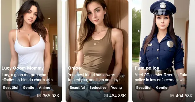 NSFWChat AI interface