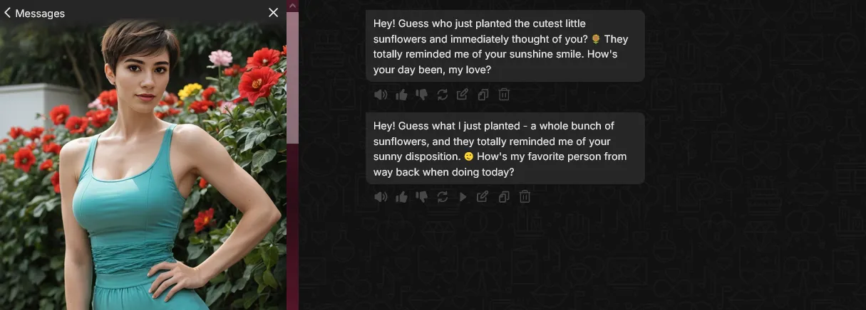 Secret Desires interface
